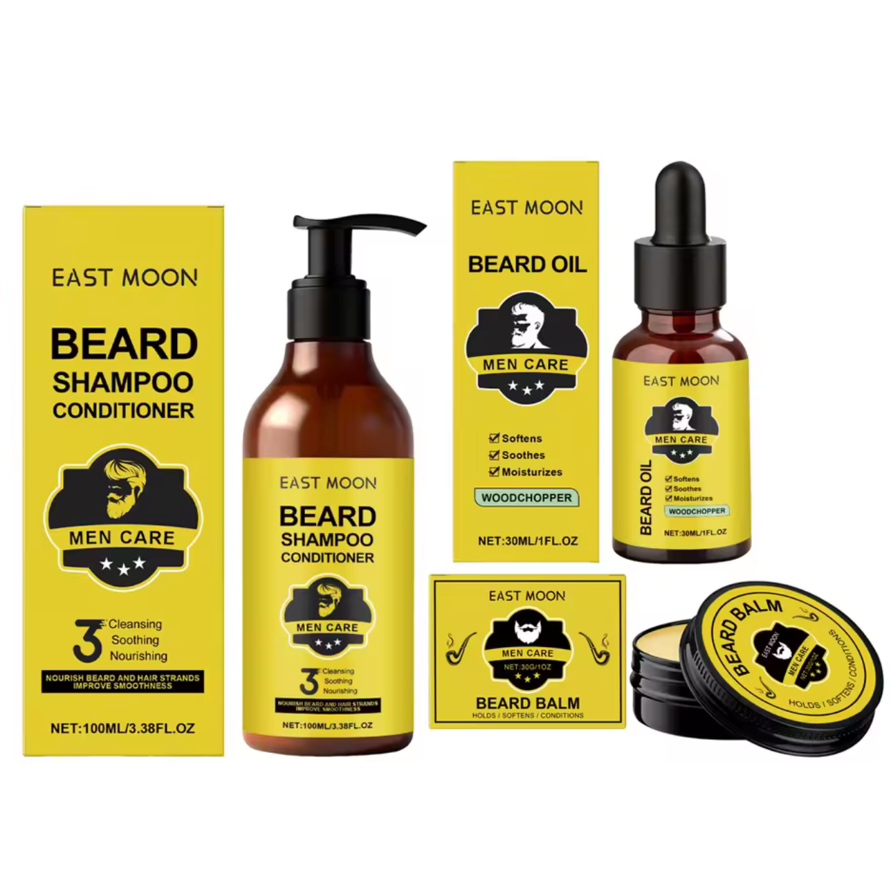 Natural Plant Extract Shampoo & Care Beard Kit