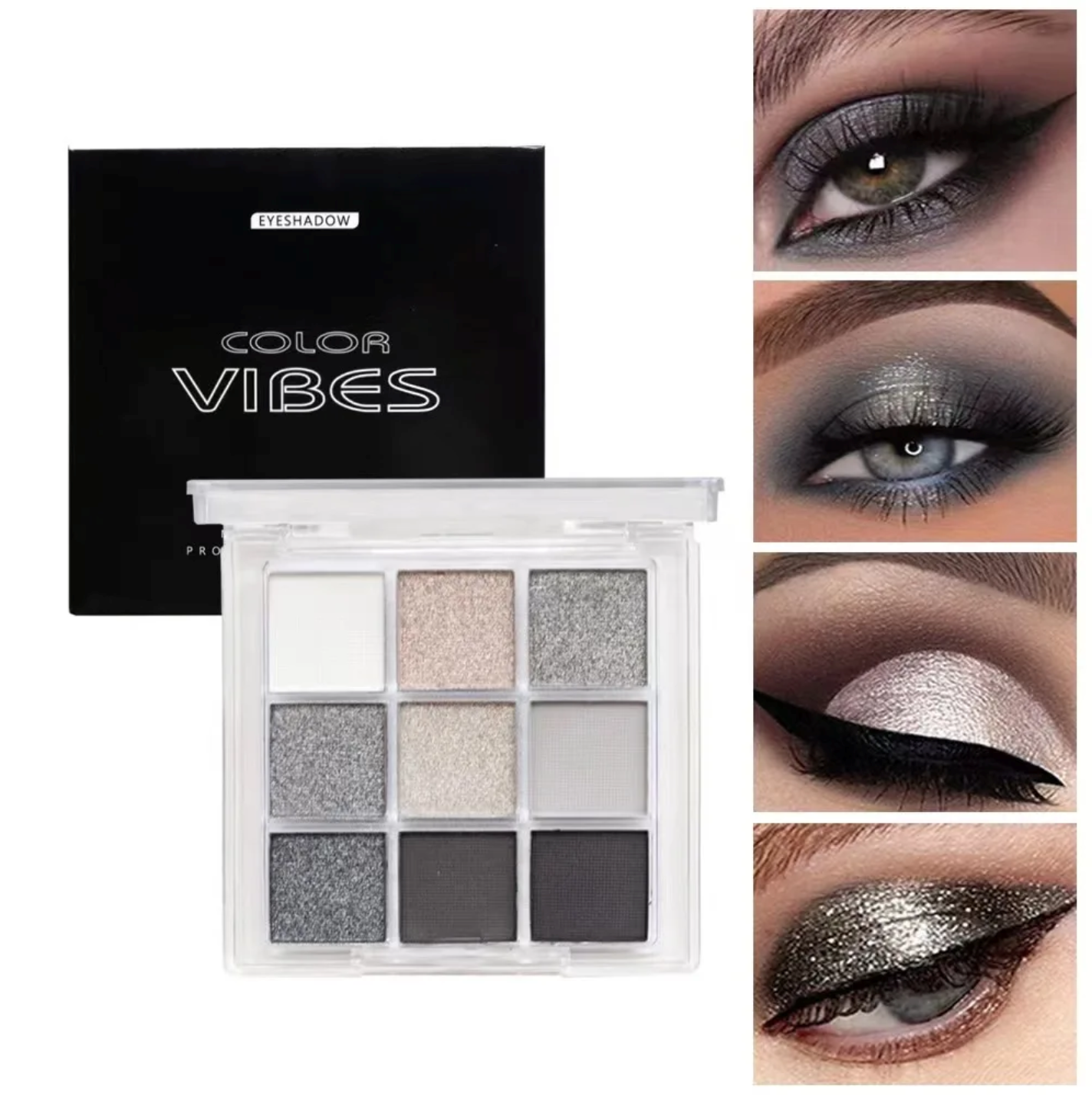 Black Shades Shimmer Eyeshadow Palette