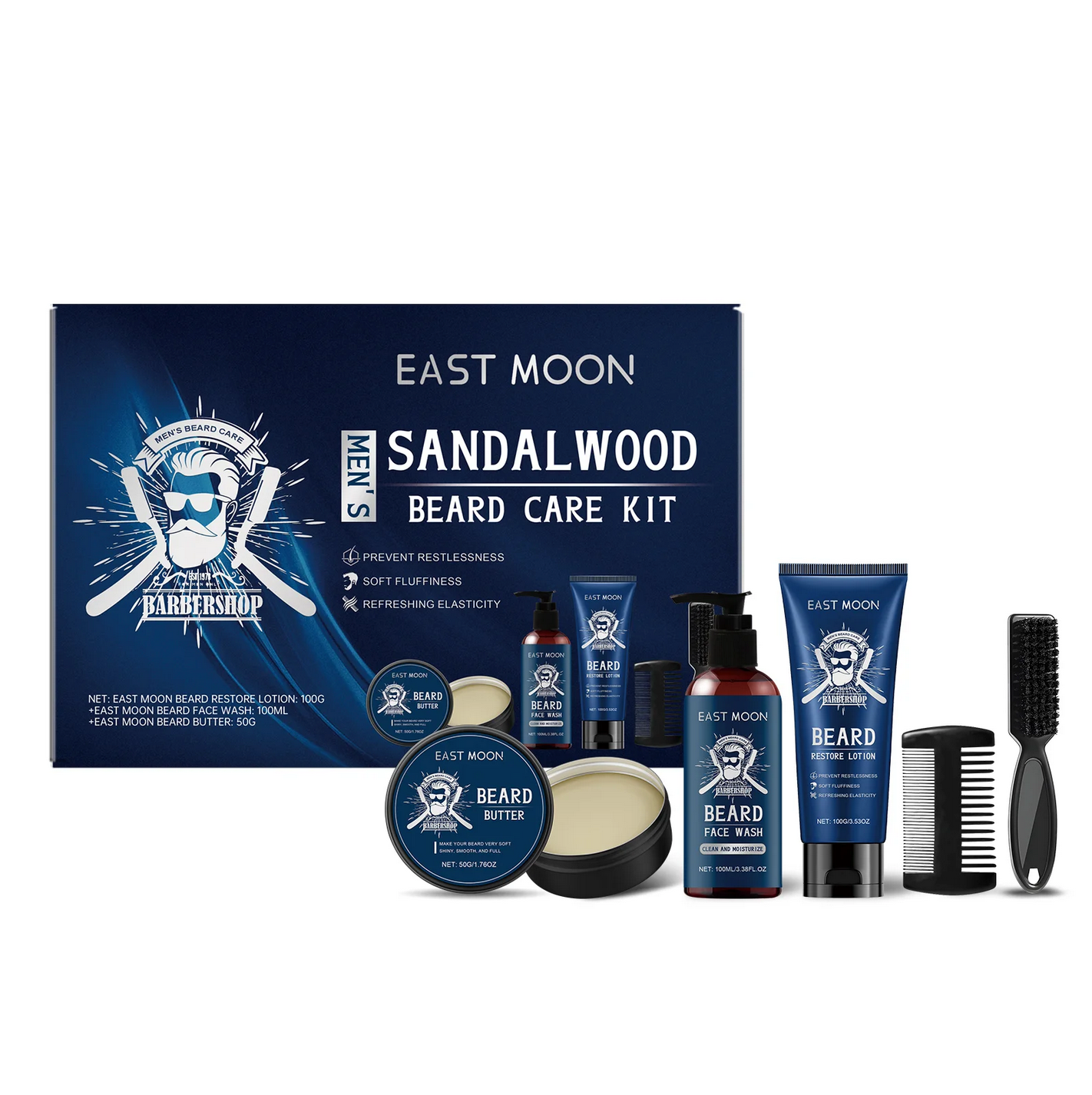 Growth Moisturizing Cleansing Beard Care Kit