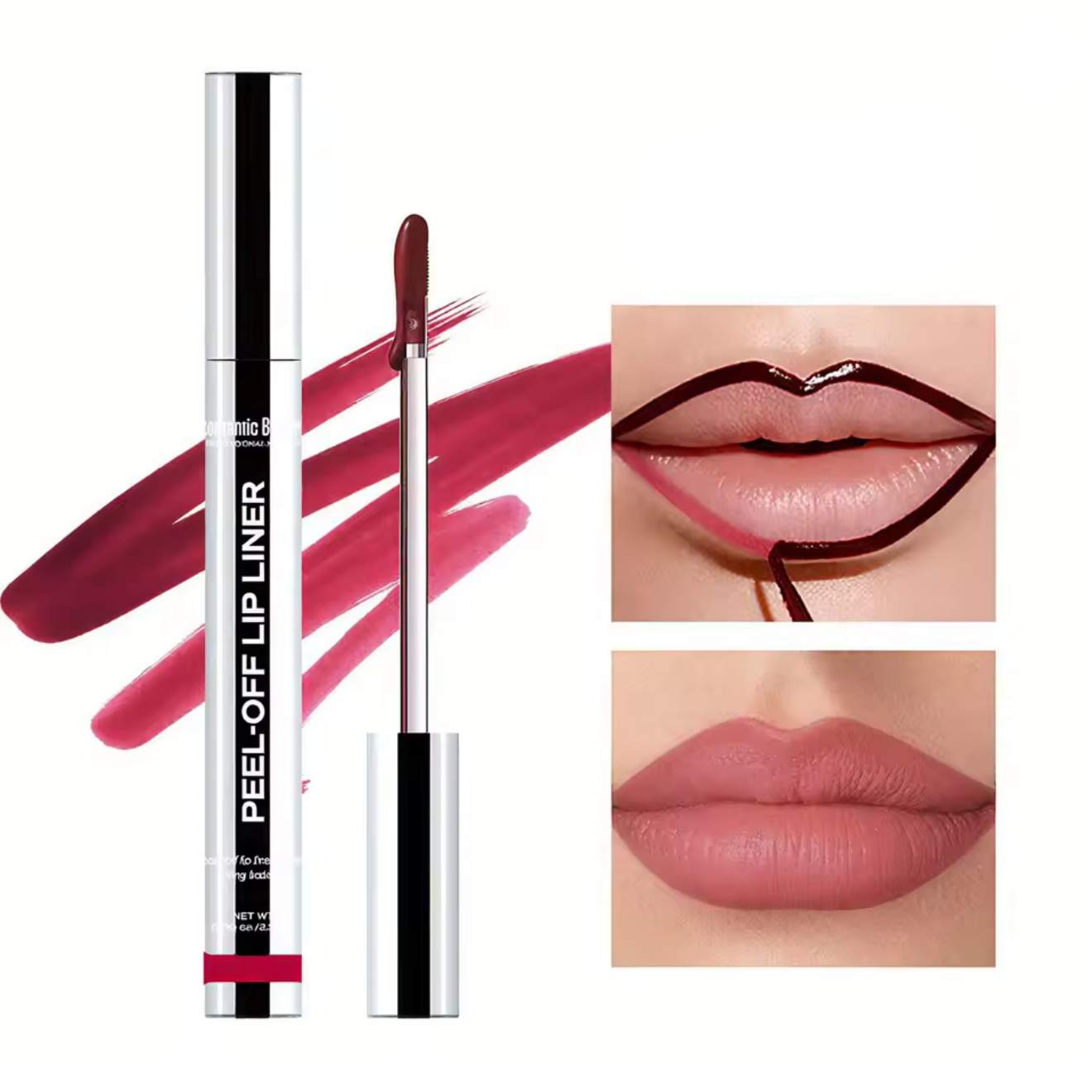 Rose Red Waterproof Peel Off Lip Liner