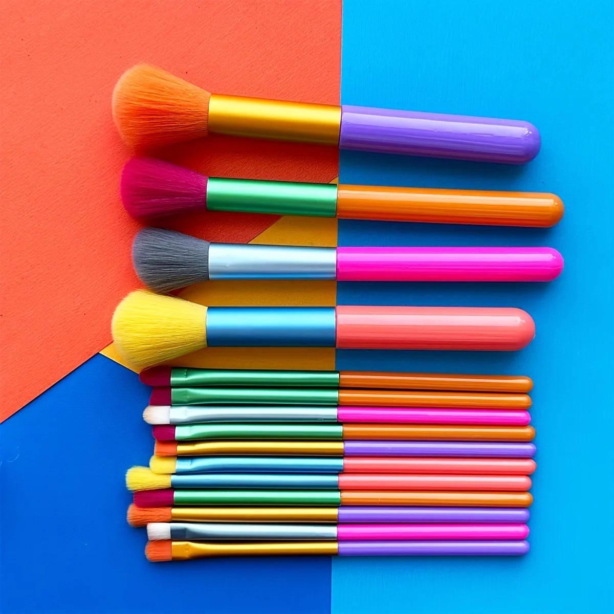 Vasek Cosmetics 15-Piece Colourful Makeup Brush Set