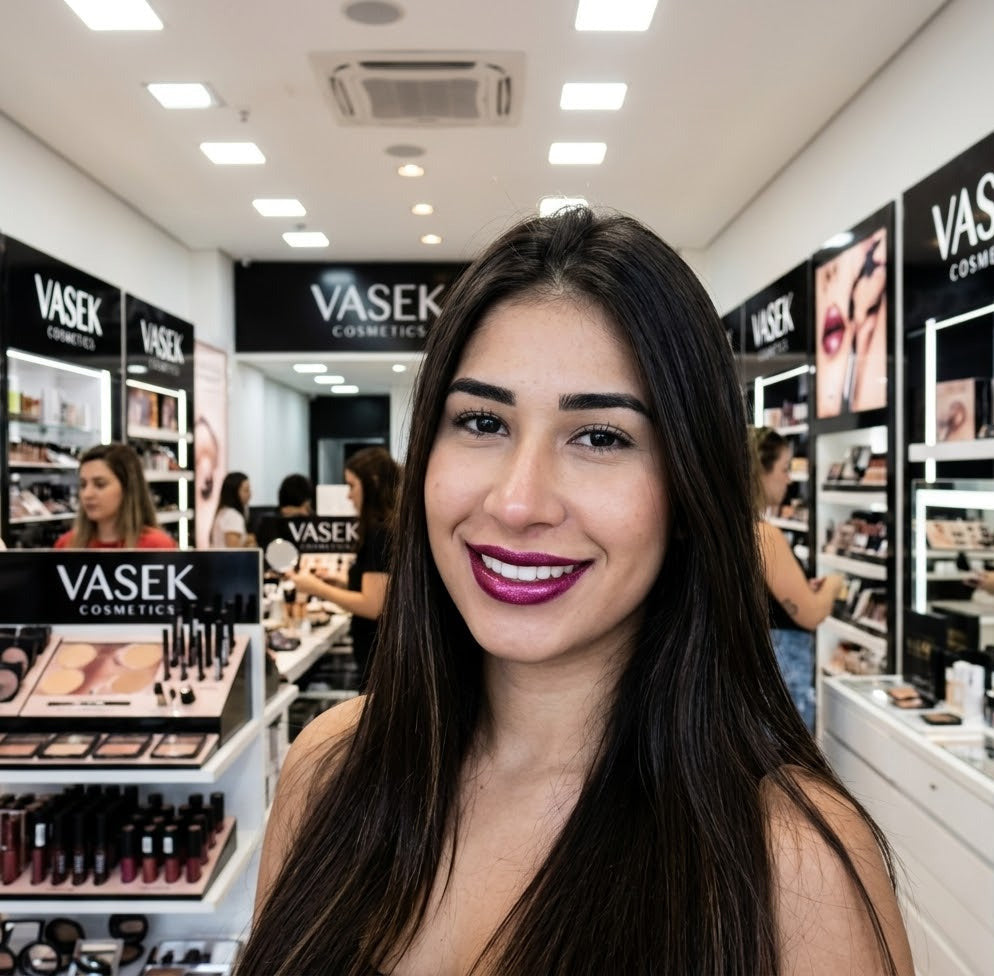 Vasek Cosmetics Metallic Ruby Red Long-Lasting Lipstick