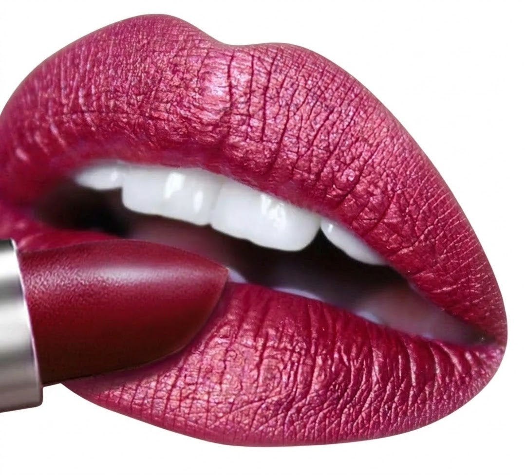 Vasek Cosmetics Metallic Ruby Red Long-Lasting Lipstick